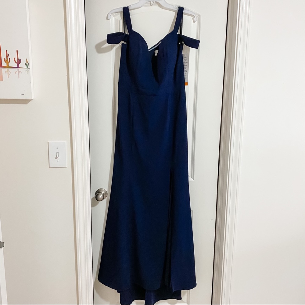 BILL LEVKOFF Navy Blue Gown